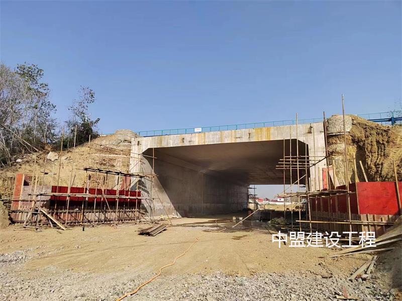 207省道黄冈化工园至南湖工业园段改建工程项目YKO+787.5顶推箱涵施工